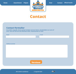 Contact pagina